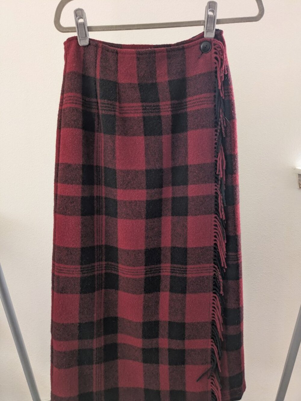 Plaid Woolrich wrap skirt